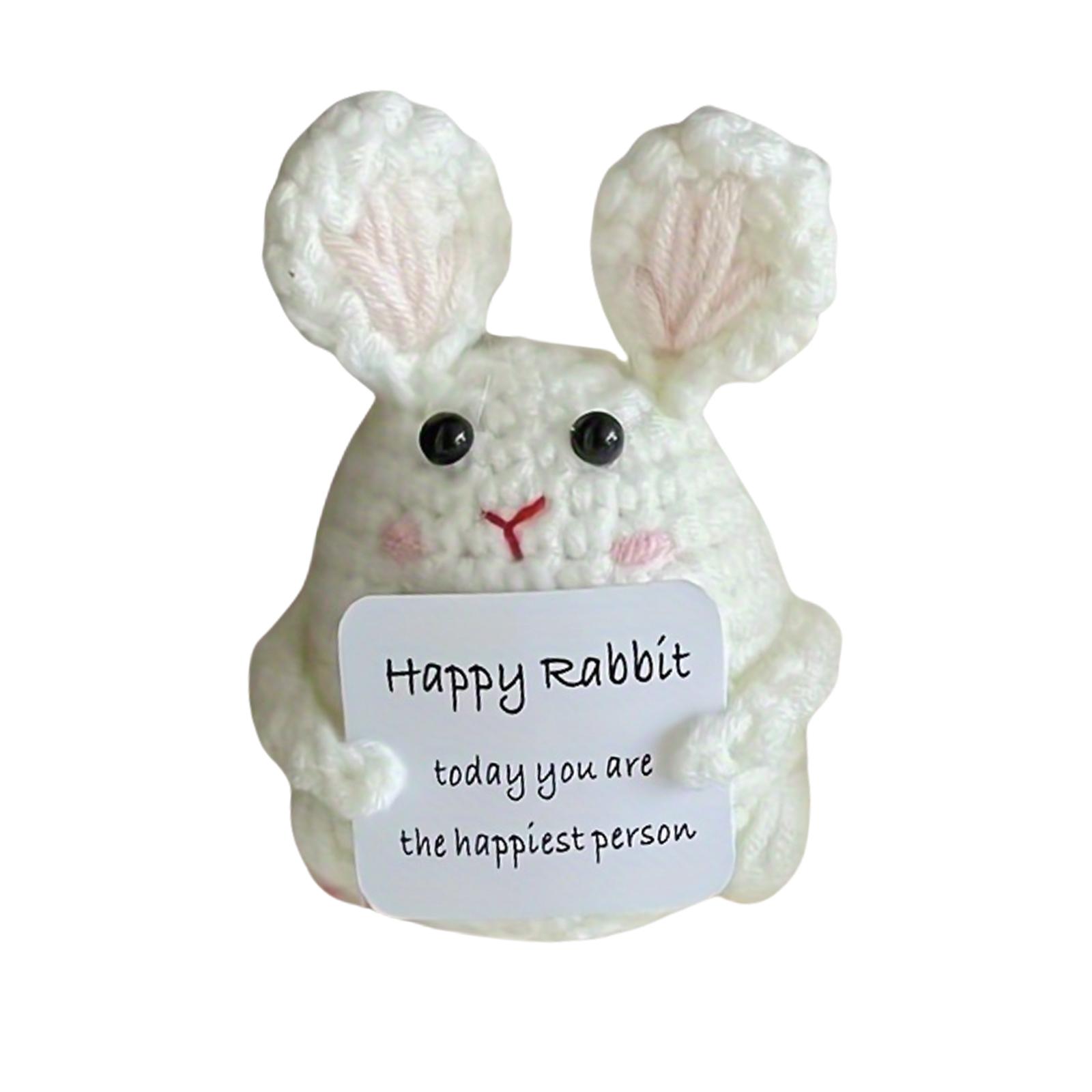 

Вязаный милый кролик, подвесной автомобиль, украшение для рабочего стола, подарок для семьи и дома в виде вязаного крючком A