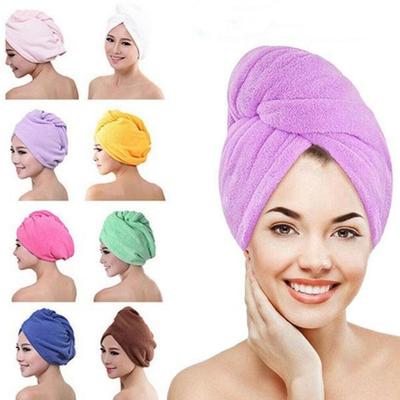 New Girl's Hair Drying Hat Quick-dry Hair Towel Cap Hat Bath Hat Microfiber Solid Towel Cap Super Absorption Turban Hair Dry Cap