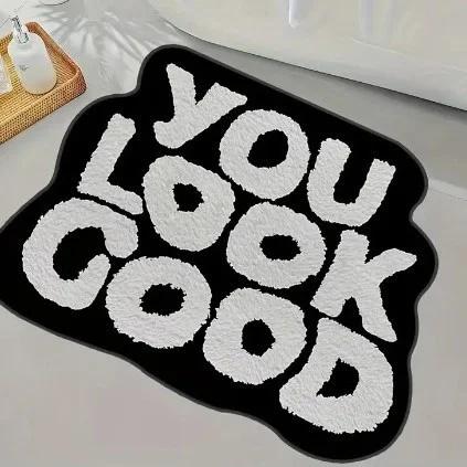 Faux Cashmere Absorbent Floor Mat Bath Door Rug Fast Dry For Entryway Bathroom Hallway In Stock Gift For Families