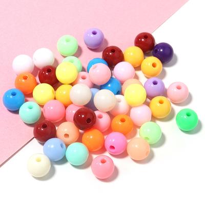 Home Party Supplies Anhänger Macaron 6 mm/8 mm/10 mm/12 mm Handykette Herstellung Acryl gerades Loch 50 Stück/100 Stück Weihnachtsfarbe Volltonfarbe