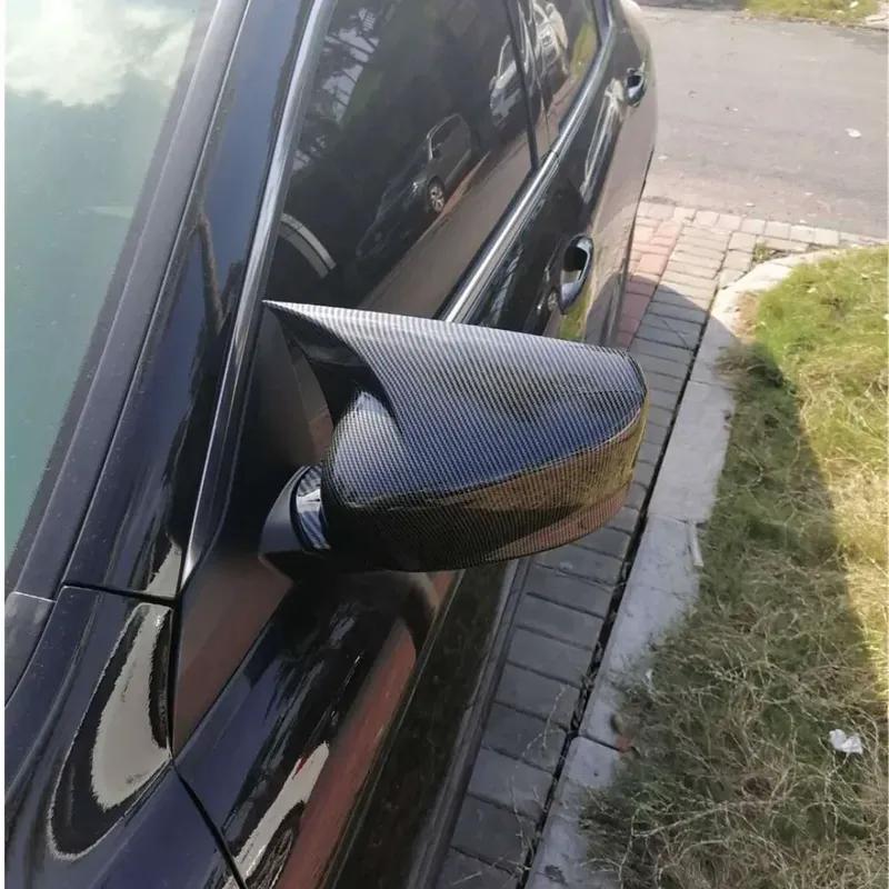 For Acura ILX 2013-2024 Car Sticker Rearview Side Mirror Cover Wing Cap Exterior Door Rear View Case Trim Carbon Fiber Look ABS