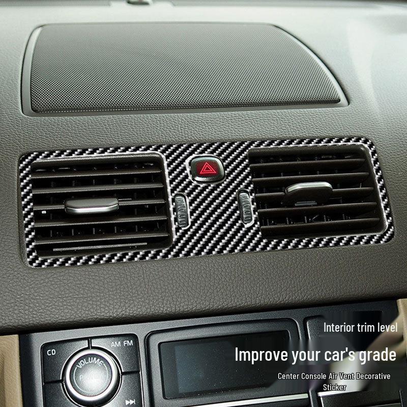 Volvo XC90 03-14 Carbon Fiber Central Console Air Vent Decor Sticker