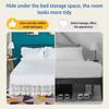 White Lace Bed Skirt for Queen Bed - 15in. Drop, Easy Fit Ruffle Bedskirt Wrap Around Bed Skirt, Anti Wrinkle & Fade Resistant