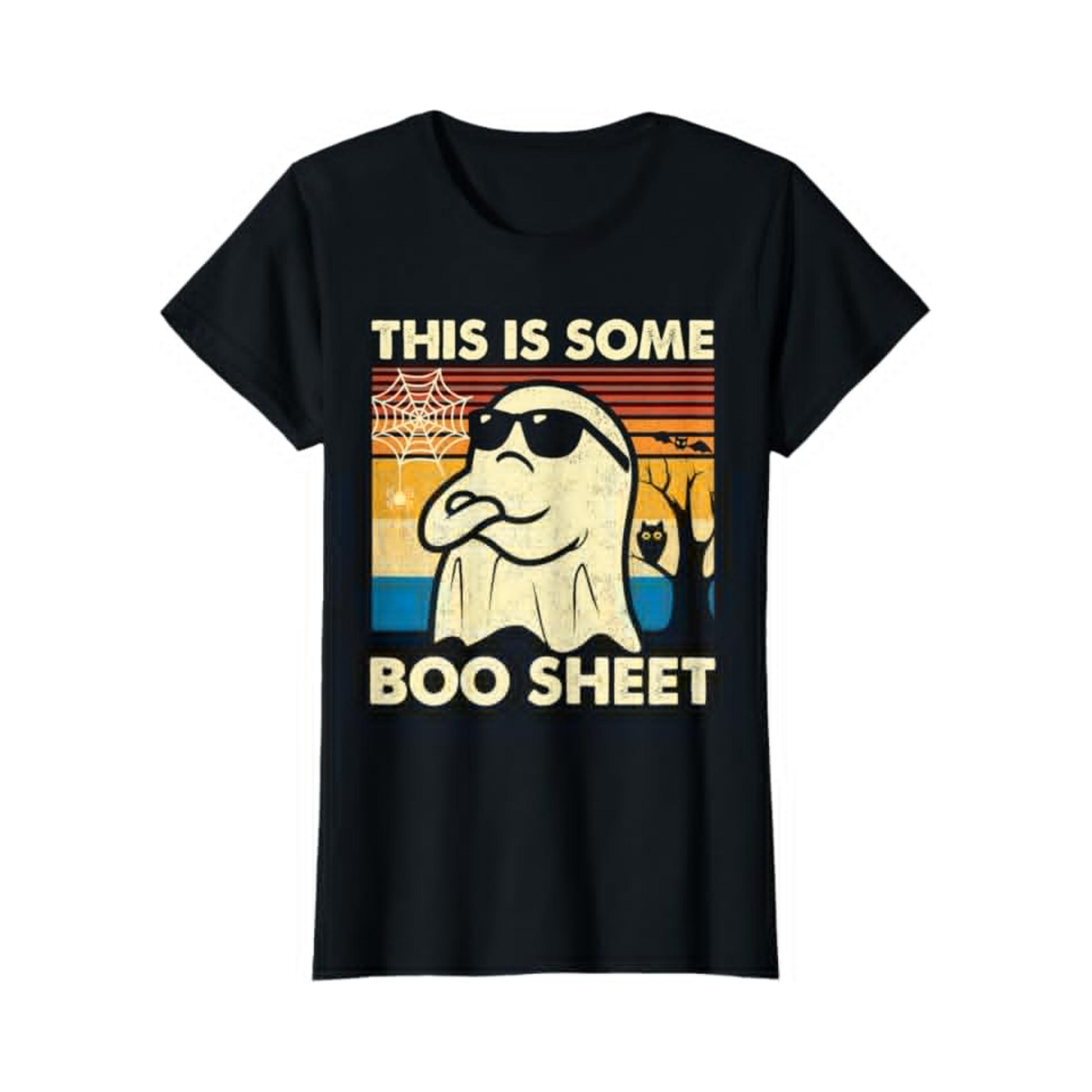 

This is Some Boo Sheet Ghost Retro Funny Halloween Men Women T-Shirt 100% Cotton New T-Shirt Short Sleeve Fall Tee Top 01232 4XL