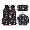 Classic Novelty Cool Fantasy Space Astronaut 3D Print 3pcs/Set Pupil School Bags Laptop Daypack Backpack Lunch Bag Pencil Case