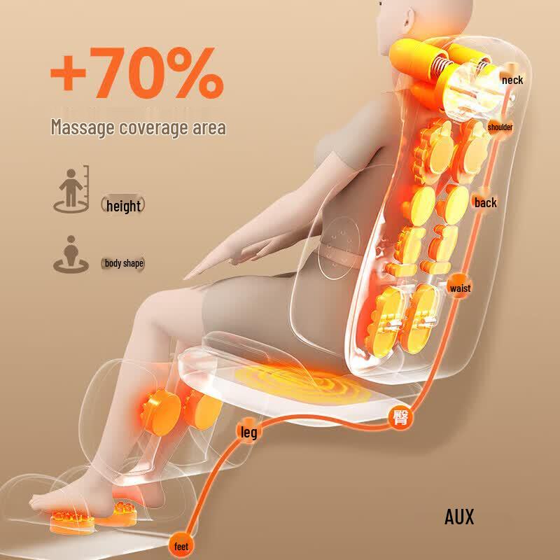 AUX Full Body Heated Massage Cushion CN plug (adapter included)