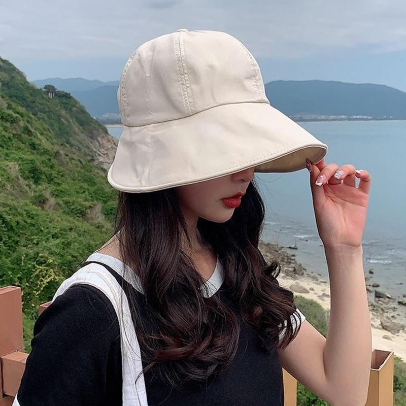 Men's Women's Sun Hat Solid Color Fisherman Hat Spring Summer Adjustable Outdoor Beach Foldable Sun Hat