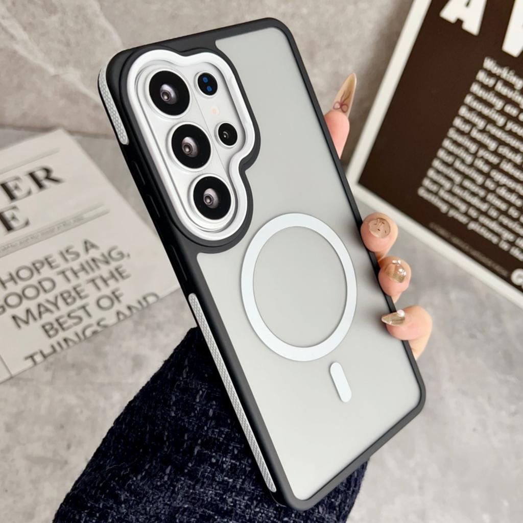 Luxury Matte Clear Magnetic Case for Samsung Galaxy S26 Edge S24 S23 S25 Ultra Plus S25FE S24FE for Magsafe Shockproof Cover