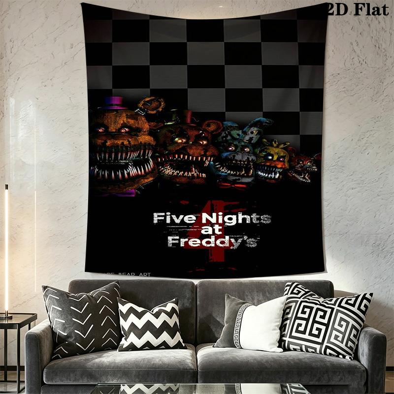 Five Nights Freddy'S Horror Anthology Tapestry Wallmounted Background Cloth Work Of Art Homestay Soft Decoration Tapestry Background Cloth