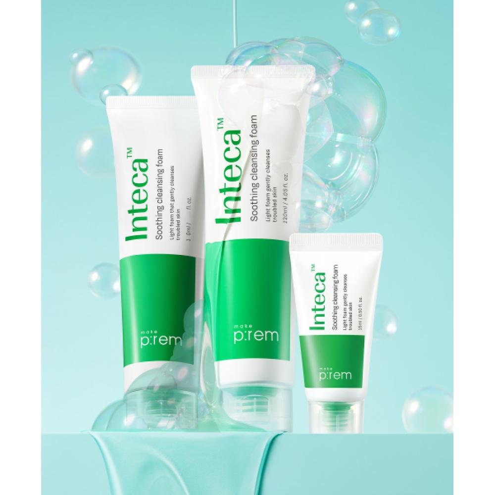 Makeprem Inteca Soothing Cleansing Foam Special Set  120ml 2 Packs+15ml 