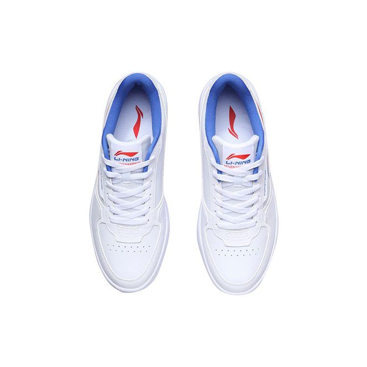 Li Ning Doda Wraparound Non-Slip Waterproof Low-Top Skate Shoes Men Sneakers White Red Blue AGCR197-1