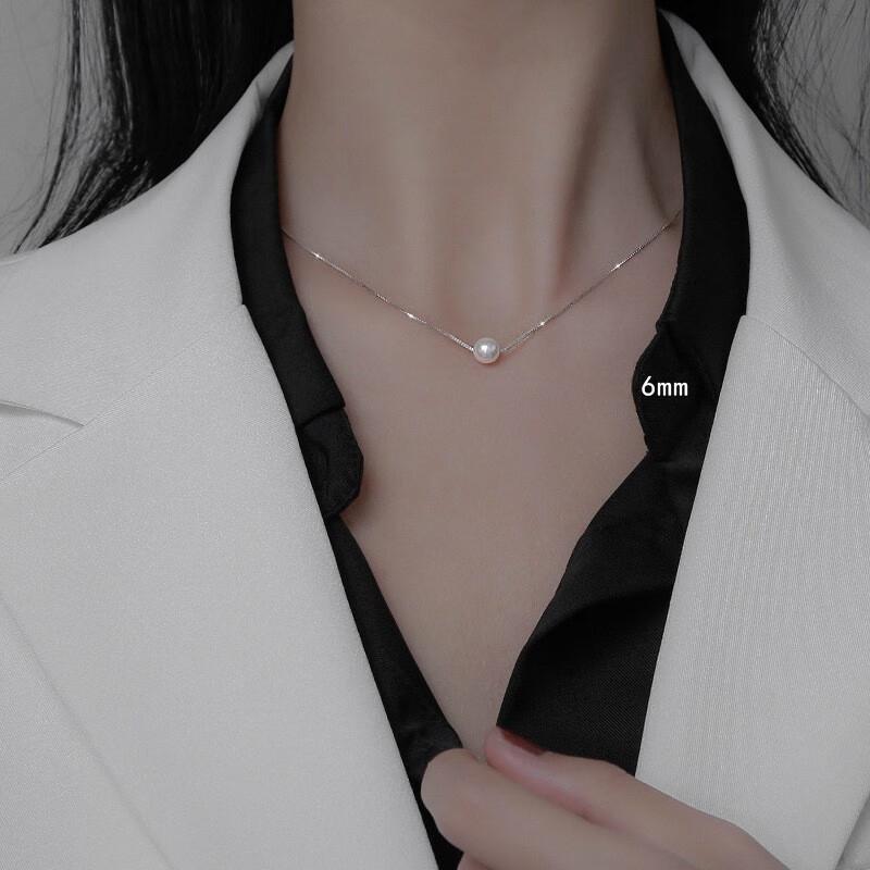 Pearl Necklace, Women's Pendant, Commuting To Work, Transfer Beads, Simple Temperament, Bead Collarbone Chain, Fashionable and Light Luxury
