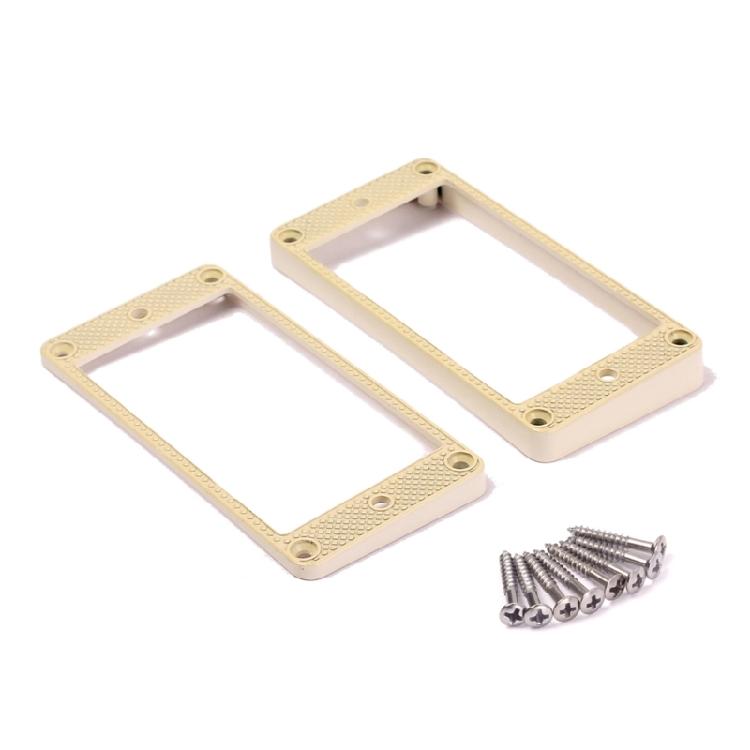 

2 Pieces Flat Zinc Alloy Humbucker Pickup Mounting Ring Bridge Neck Pickup Cover 1
