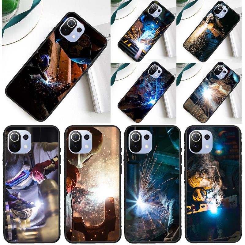 Welder Welding Hot Metal Worker Cover For Xiaomi 13 14 Ultra 11T 12T 13T 14T Pro POCO X7 Pro X3 X5 F3 F5 F6 M6 X6 Pro Case