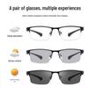 GOGOSOON Men's German Lens Progressive Photochromic Anti-Blue Reading Glasses