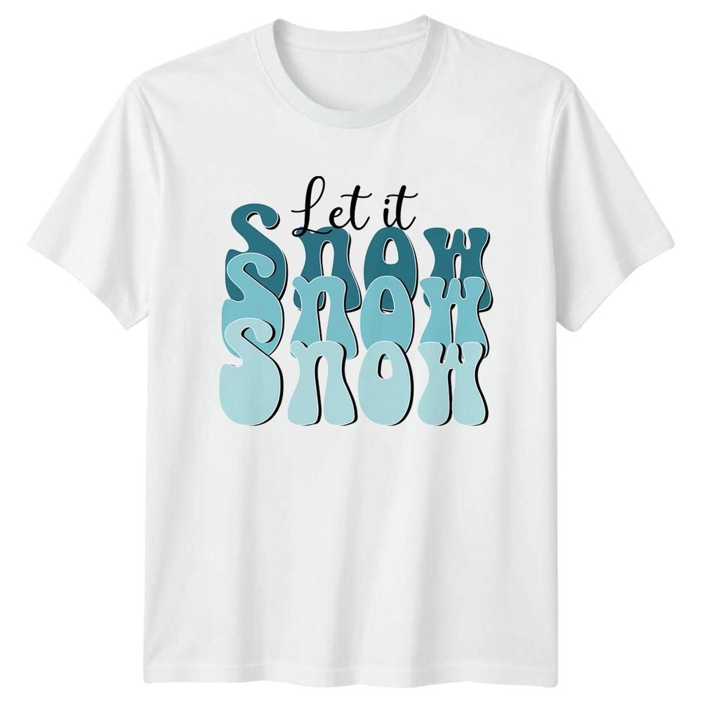 Let It Snow Snow Snow TShirt Retro Holiday Winter Christmas Gift For Him S