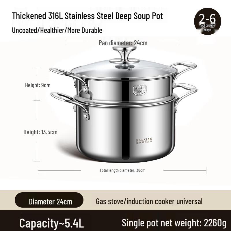 Zhisheng 316L Stainless Steel Stockpot