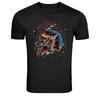 Flaming Wolf Head Graphic T-Shirt