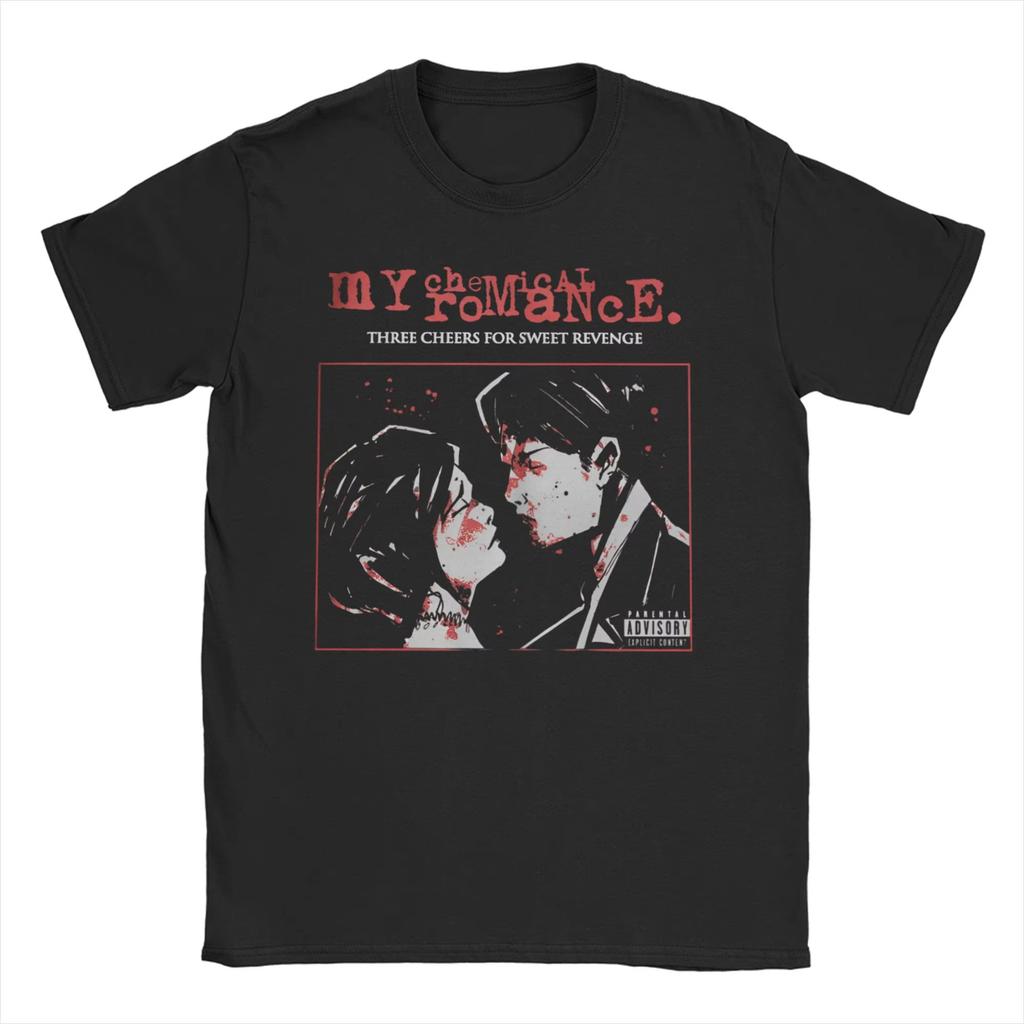 My Chemical RoUnisexce  MCR Band graphic Vintage Unisexs TShirt Unisex ONeck 100Cotton Short Sleeve Oversized Y2k Popular New Tee