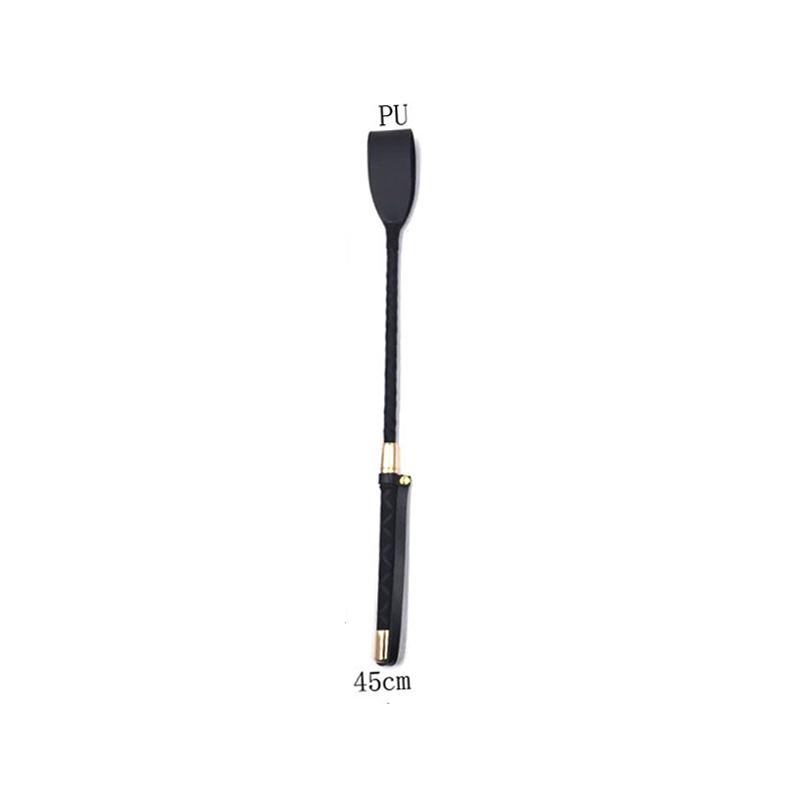 60CM Black PU Leather Spanking Paddle Long Whip Flirting Slave  Bondage Flogger Sex Toys For Woman G Spot Adults Sex Shop 18