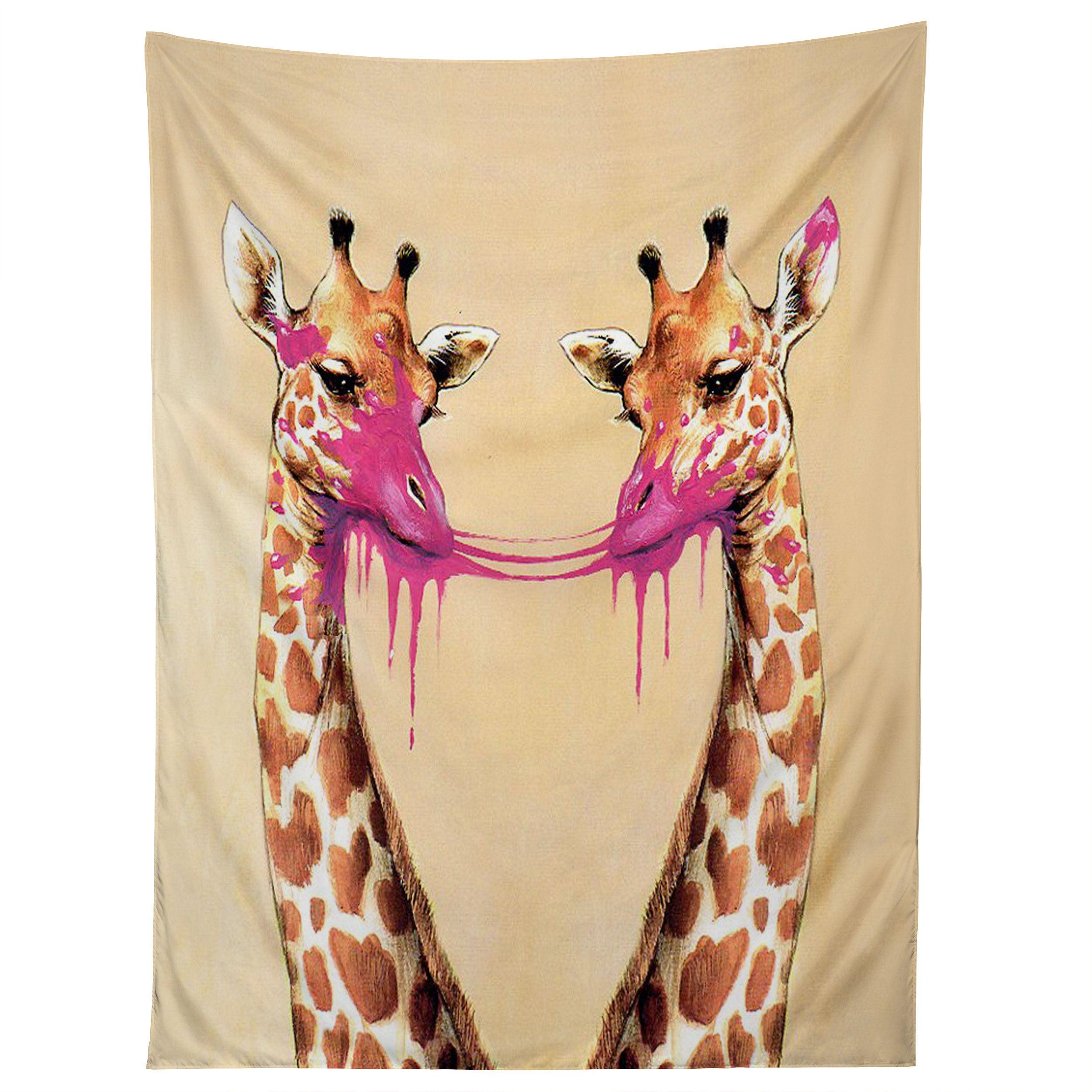 GIRAFFES WITH BUBBLEGUM 2 tapestry 75x100