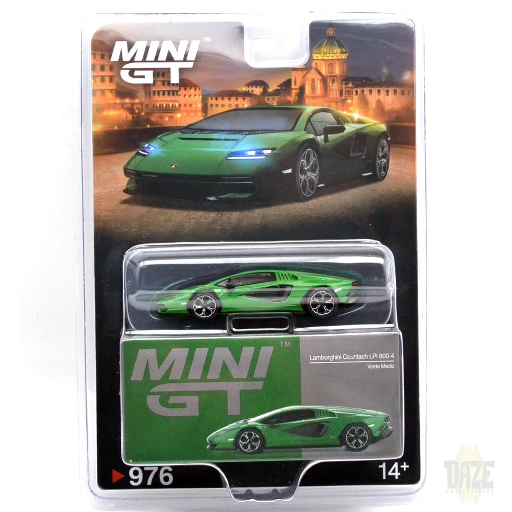 MINI GT Масштаб 1:64 MiJo TOYS - Lamborghini Countach LPI 800-4 (Средне-зеленый) MGT00976-BL