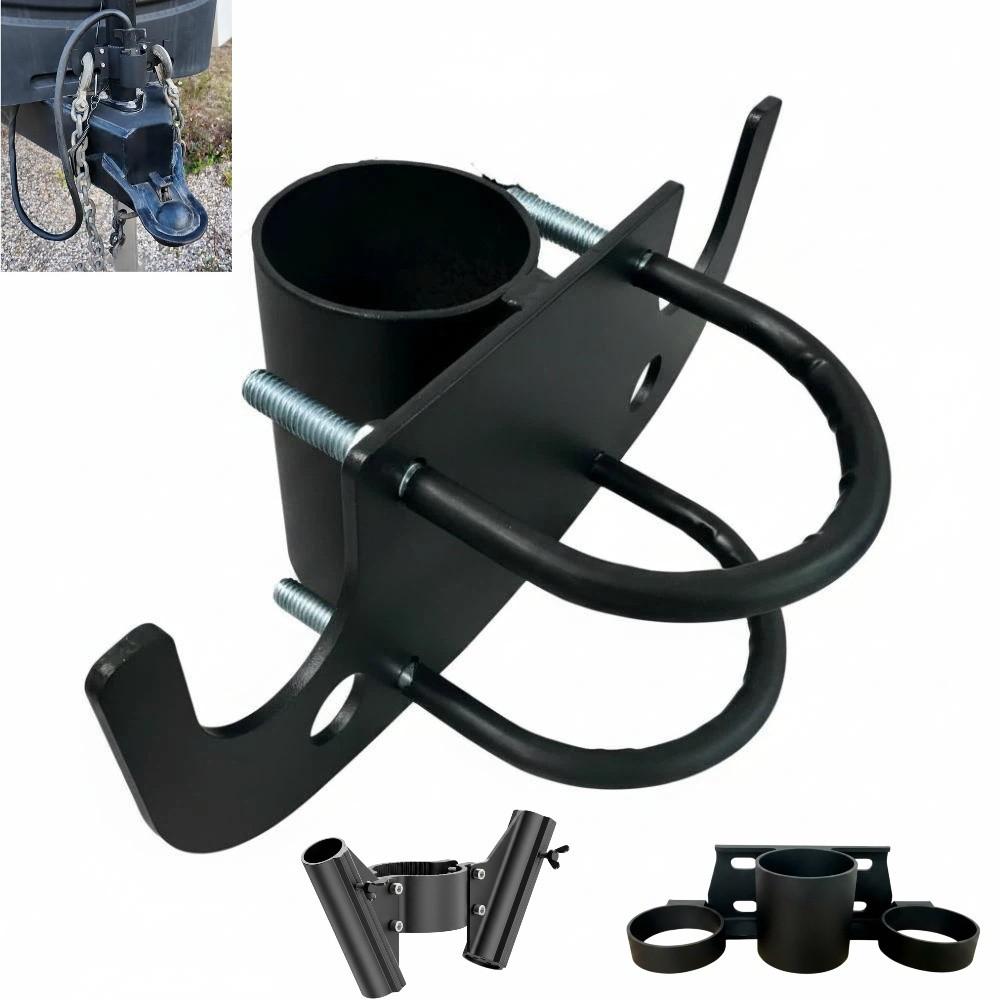 Heavy Duty Trailer Chain Holder Aluminum Double Flagpole Support Trailer Towing