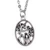 Horseshoe Charm Necklace  Animal Pendant For Horse Lovers Cowboy Western Jewelry 43cm Chain