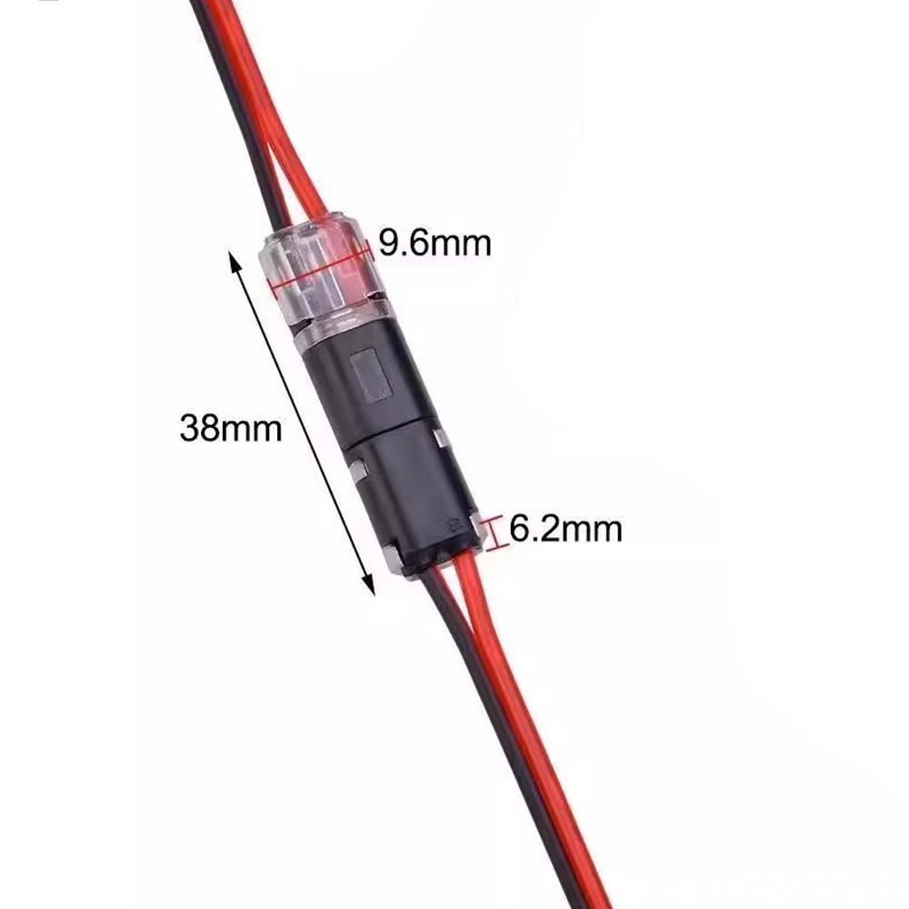 Electrical Wire Connectors D2 Waterproof No Stripping 2 Pin Quick Splice Wire Terminal Plug Automotive Cable Car Wire Connector Plug Connectors 4