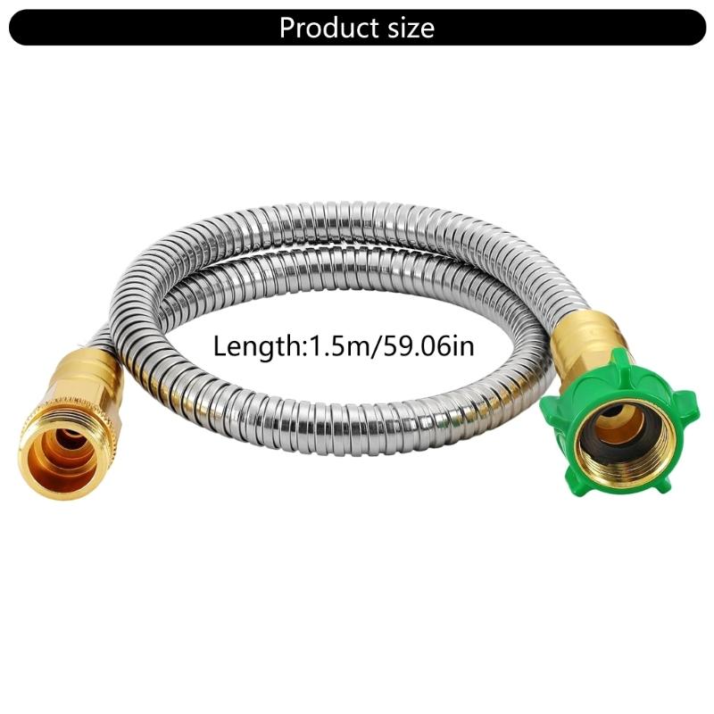 Leakproof Outdoor Flexible Water Hose Fitting 5ft Female to Male Leader Hose Replacement Short Garden Hose Extender