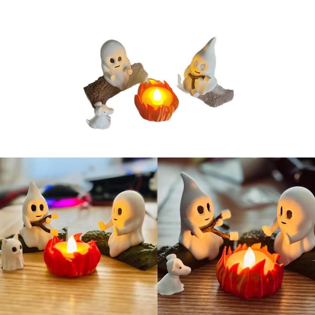 Ghost And Animal Resin Art Collectible Halloween Decoration For Home Or Party