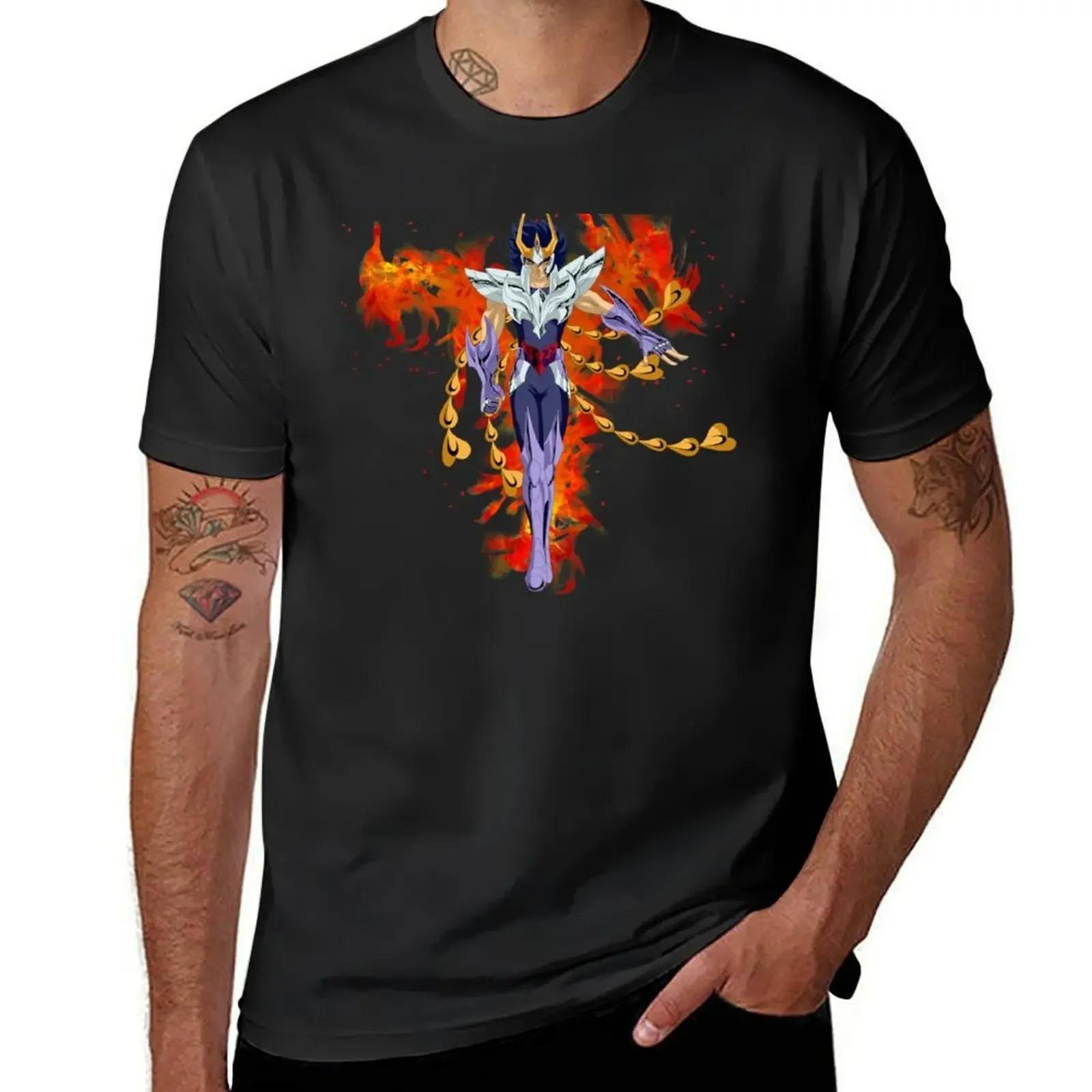 

Футболка Феникс Икки из Saint Seiya, Унисекс, Классическая, для фанатов аниме, Уличный стиль, 100% Хлопок, Повседневная, с коротким рукавом 4XL