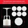 Plastic Hand Pressure Mooncake Mold Cookie Stamps Reusable Pastry Maker Tool Mid Autumn Festival For Baking Dessert Making