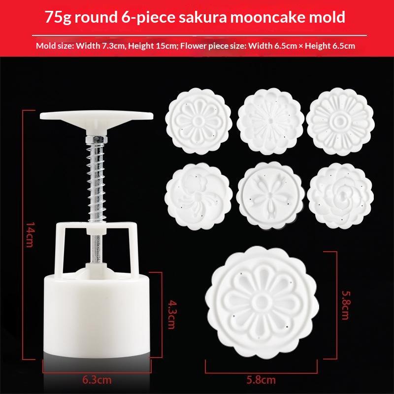 Plastic Hand Pressure Mooncake Mold Cookie Stamps Reusable Pastry Maker Tool Mid Autumn Festival For Baking Dessert Making