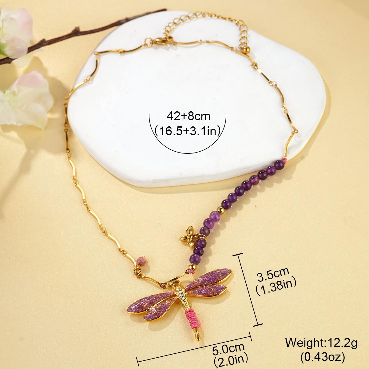 

New series shell dragonfly thick chain European and American fashion personalized holiday style bracelet necklace