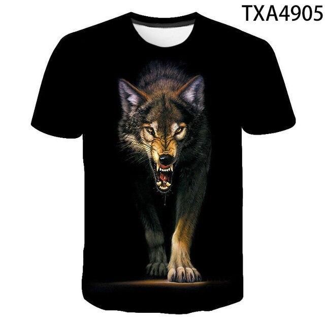 3D T Shirt Wolf New Summer Men Ladies Kids Casual Short Sleeves Fashion Print T Shirt Tops Boys Girls Kids Cool T Shirts