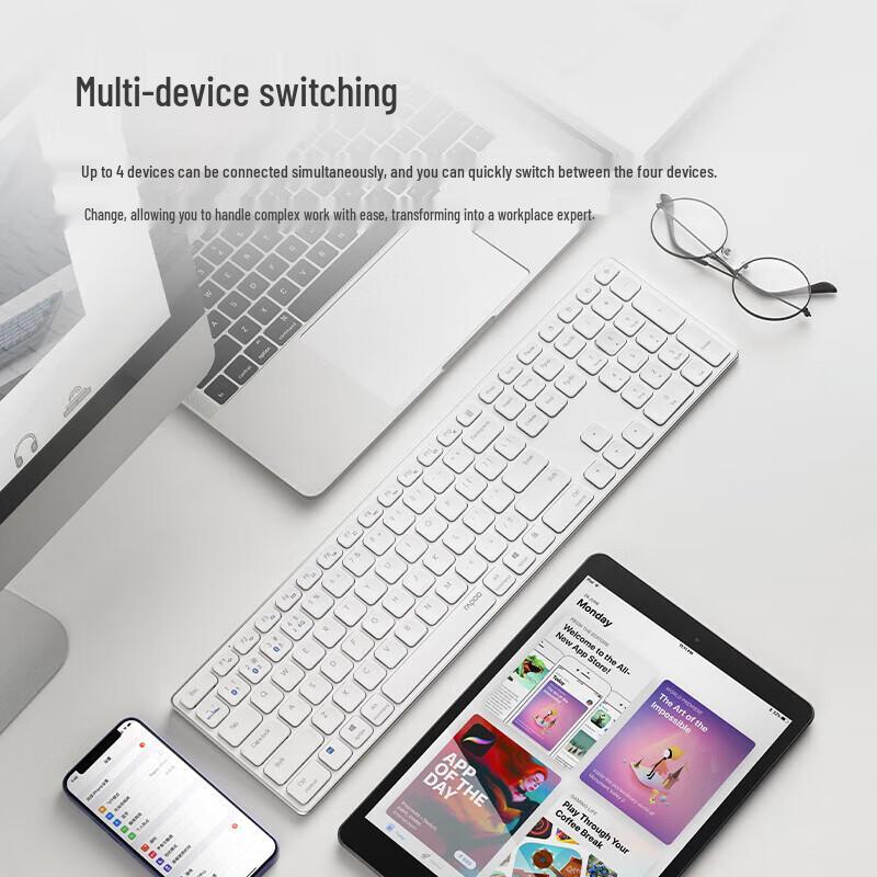 Rapoo E9550G Multi-Mode Slim Wireless Keyboard