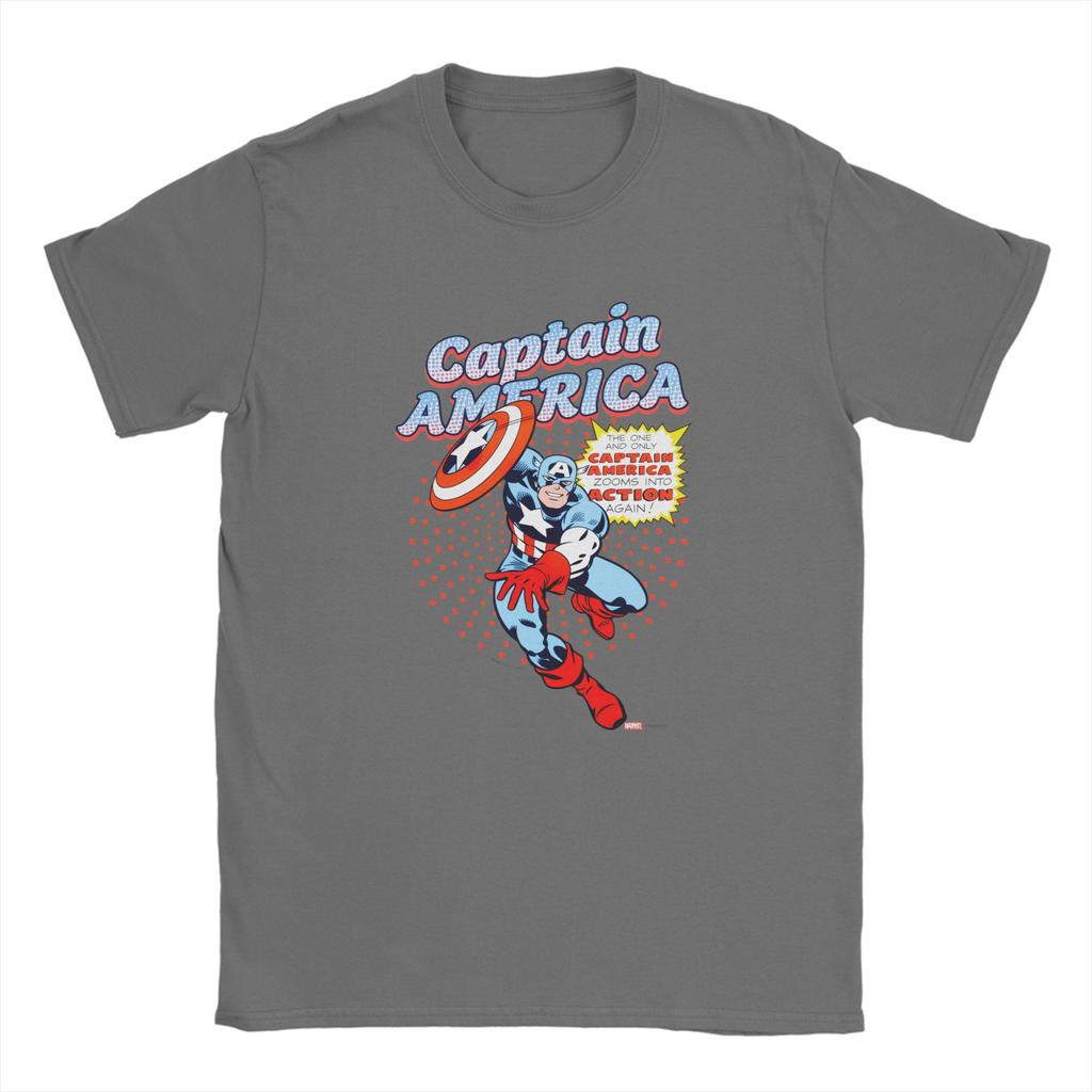 Captain America The One and Only Cotton T Shirt For Unisex Summer O Neck Trendy Cool Tee Shirt Big Size Pattern Tops