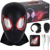1:1 Miles Morales Mask with Movable Eyes Mascara Electric Gwen Spider Helmet Ring Control Halloween Cosplay Mask Toy Man Gift