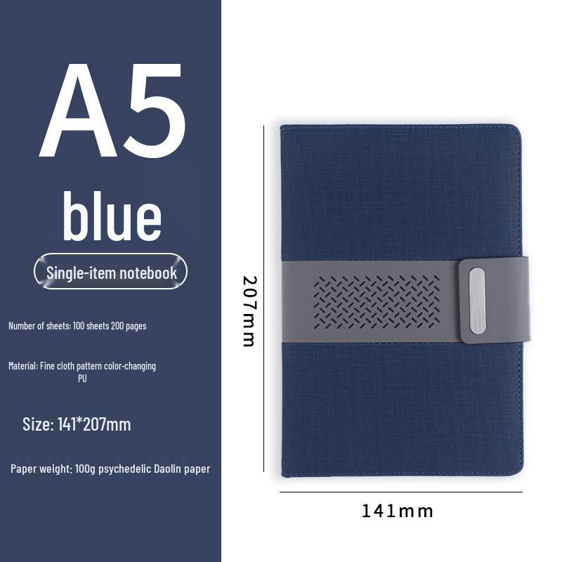 Custom Vintage Soft Leather Notebook with Buckle - A5/B5 Business Meeting Record Book with Logo Printing