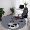 1pc Skull Bloom Office Round Area Rug, Under Office Chairs Bedroom Living Room Home Decor, Room Deco