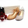 Girls Sandals Jelly Crystal Shoes Kids Wedge Princess Shoes Wedge Sandals Hollow Plastic Bird Nest Shoes Summer Beach Hole Women