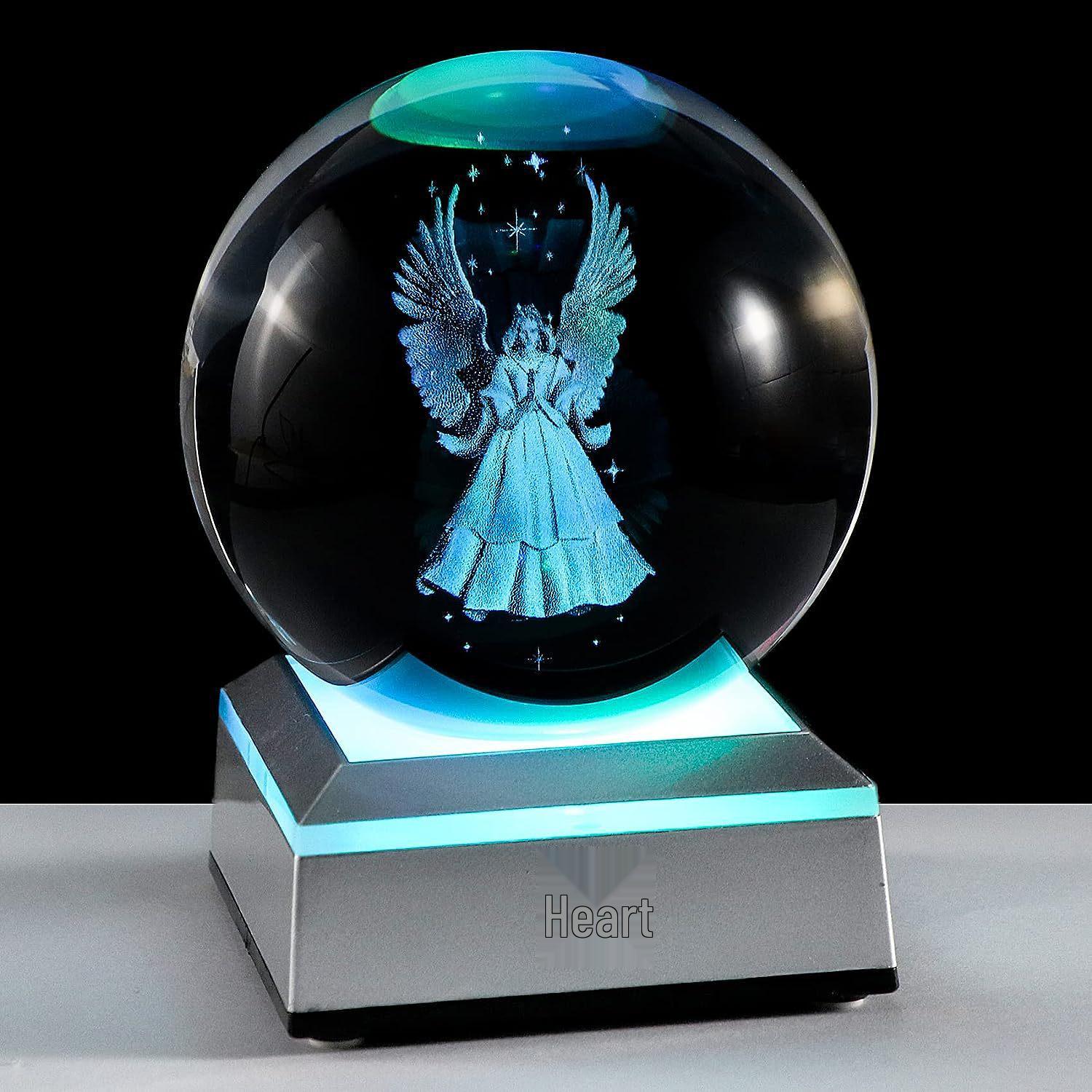 Starry Sky Luminous Crystal Ornaments: Creative Decorative Galaxy Figurines 6cm Ball Only (No Base)