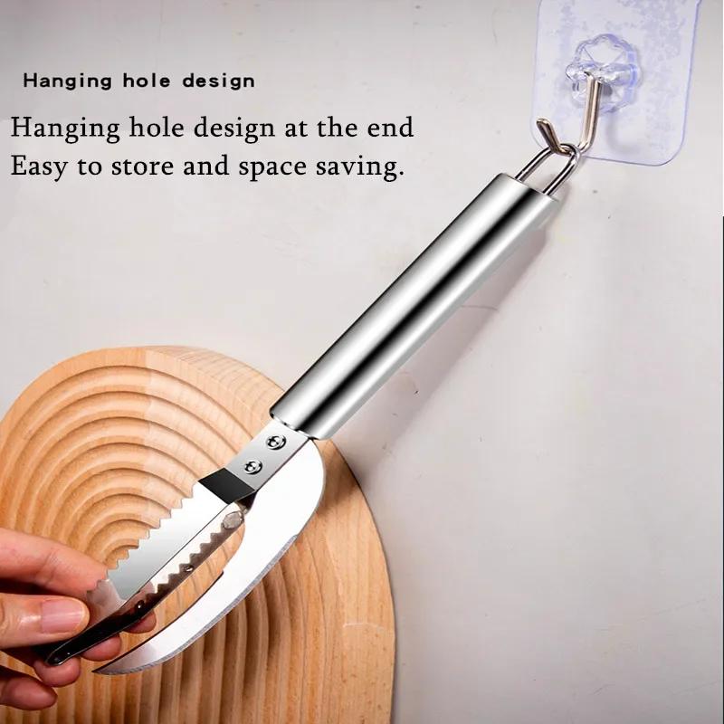 Stainless Steel Fish ScalerCutting and ScrapingDigging KnifeScraperSerrated PeelerScraping and Bone RemovalFish Filleting Tool