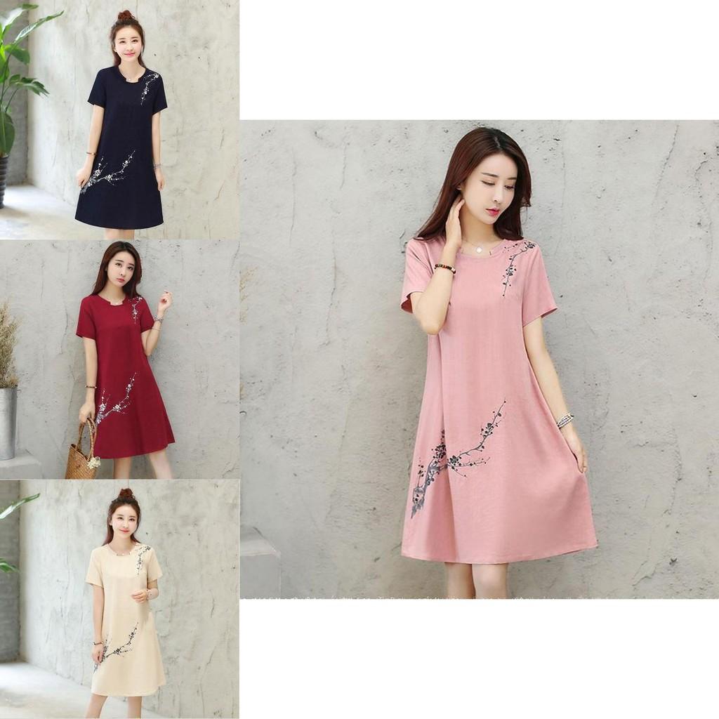 Fashion Summer Womens Casual Elegant Short Sleeve Shift Dress Bright Red And Comfortable Fit
