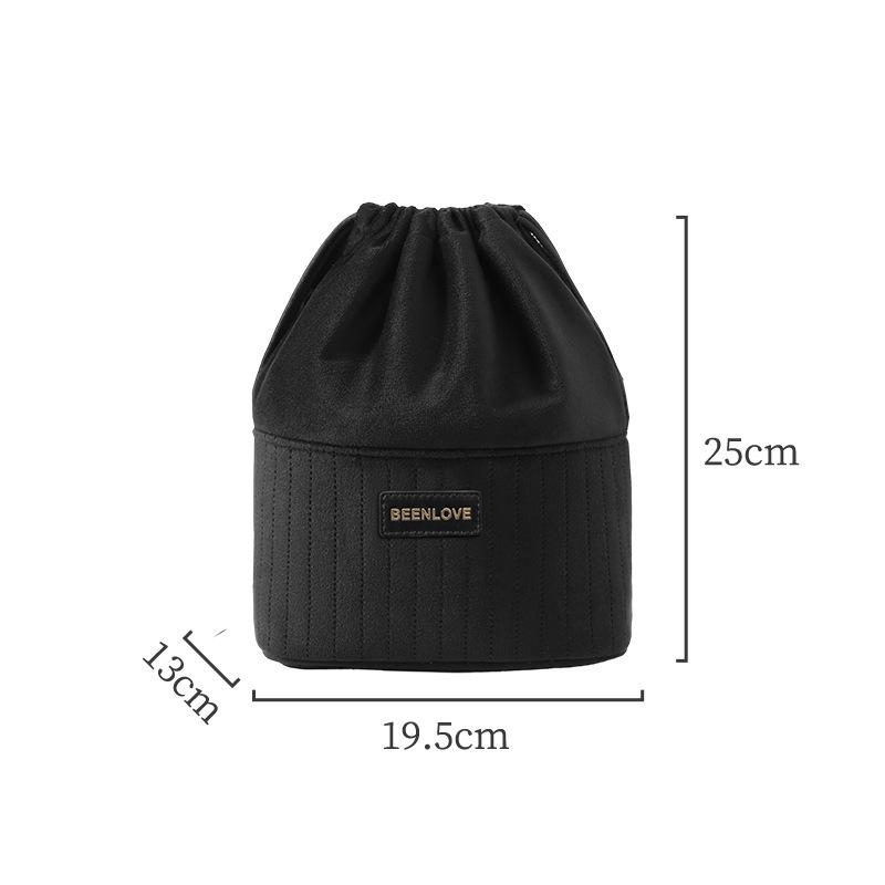 

New Drawstring Makeup Bag Business Travel Packing Cubes Makeup Brushes Organizer Partition Toiletry Bag Large Drawstring Bag чорний
