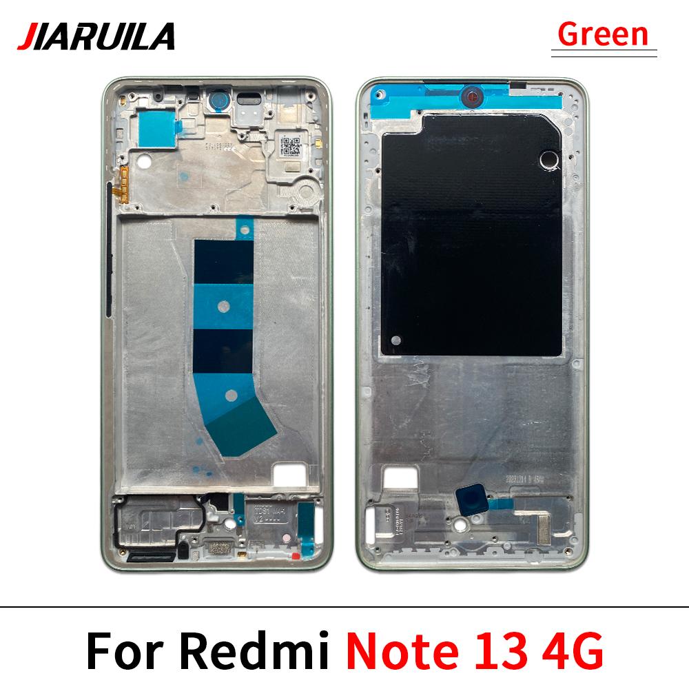 Back Battery Cover Rear Metal Front Housing Middle Frame Bezel Plate Parts For Xiaomi Redmi Note 13 4G 5G Note 13 Pro Plus 5G