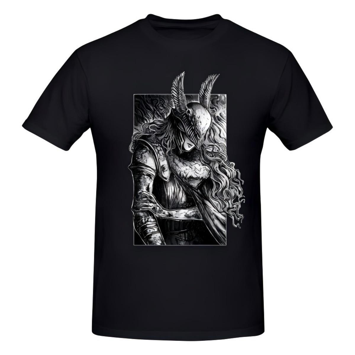 Elden Ring Malenia Hand-Drawn T-Shirt S чёрный