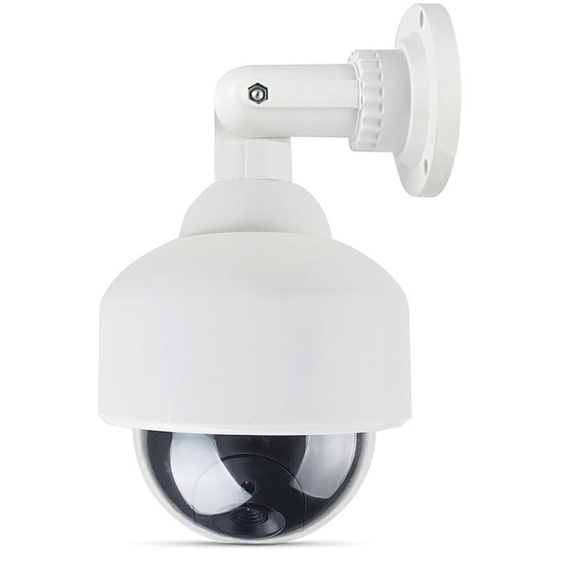 

Simulation Upside Down Dome Camera Simulation Monitor Gate Wall Garden Anti-theft Decoration білий