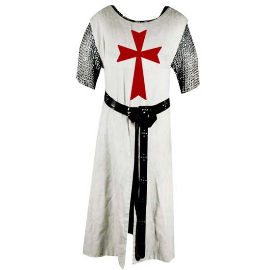 Pánsky halloweensky kostým stredoveký rytier Crusader templár Tabard s čiapkou s kapucňou plášť róba Cosplay renesančné kostýmové šaty